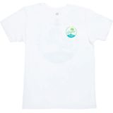 Tricou Ciclism Odyssey Coast alb, Logo albastru/galben