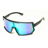 Ochelari Ciclism Bikefun Eclipse, rama neagra, lentile albastre