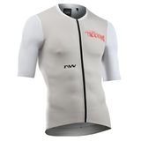 Tricou Ciclism NW Essence Evo Short Sleeves Light Gri-Alb