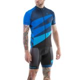Tricou Tehnic Ciclism Merida CX Design Scurt Albastru-Negru