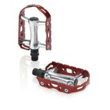 Pedale Bicicleta XLC MTB-Pedal Ultralight V PD-M15 aluminiu argintiu/rosu w/o Reflector