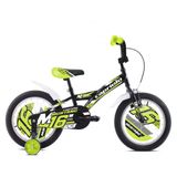 Bicicleta Copii cu Roti Ajutatoare Capriolo Mustang 16 Negru-Verde