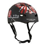 Casca Spartan Helm Fire, negru-rosu S