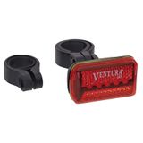 Far Bicicleta Spate cu 2 functii si 5 LED-uri Ventura 221085, rosu