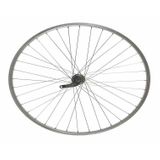 Roata Bicicleta Spate, torpedo, 26x13/8 inch, Velosteel, argintiu