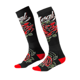 Sosete Ciclism O'Neal PRO MX Roses, Negru, rosu - Unisize