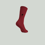 Sosete Ciclism Specialized Merino Midweight Tall cu logo Maroon