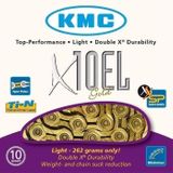 Lant Bicicleta KMC X10 EL Extra-Light, 144 zale, auriu