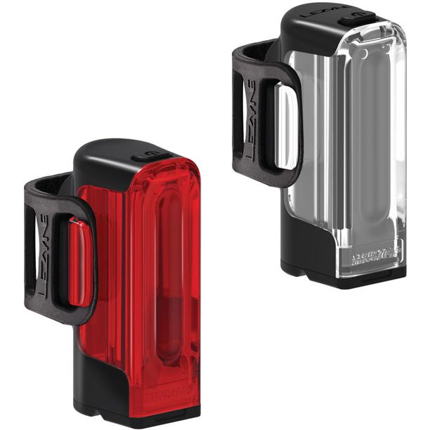 Set Lumini Fata-Spate Lezyne Strip Drive Pereche Negru