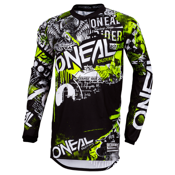 Bluza Ciclism O'Neal Element Youth Attack, Negru, galben