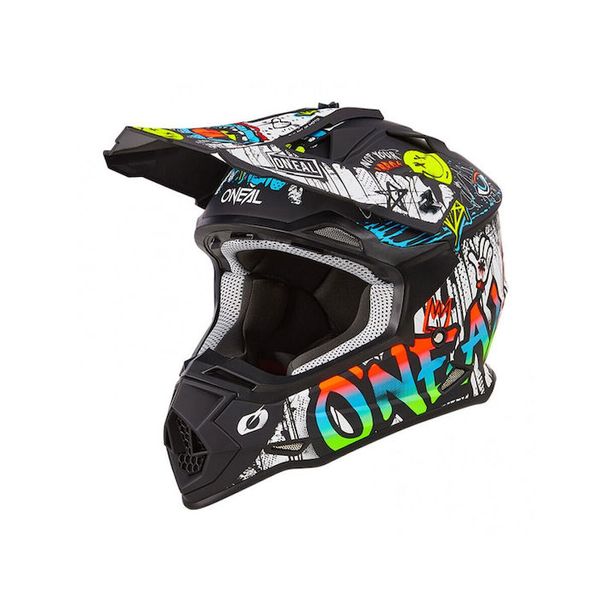 Casca Full-Face ONeal 3SRS Rancid Negru-Alb