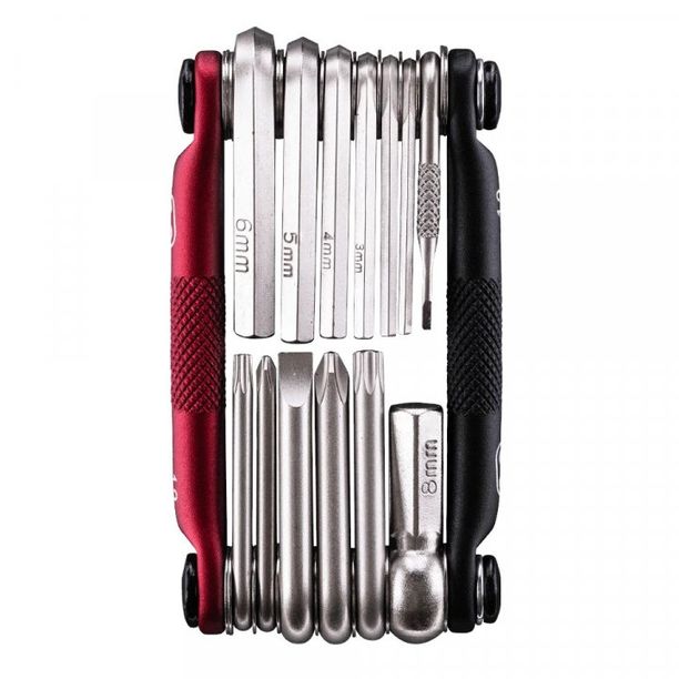 Multitool Crank Brothers M13, negru-rosu
