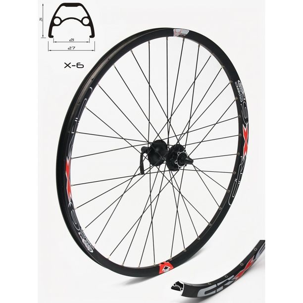 Roata Fata Crosser X6 32H 27.5 QR Frana disc (6 suruburi) cu butuc Promax DB602EF Capsata