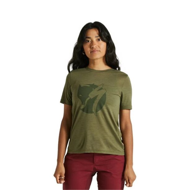 Tricou Specialized FJALLRAVEN Women's Wool SS Verde