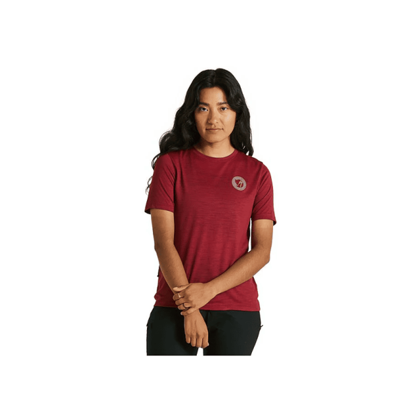 Tricou Specialized/FJALLRAVEN Women's Wool SS Pomegranate Rosu