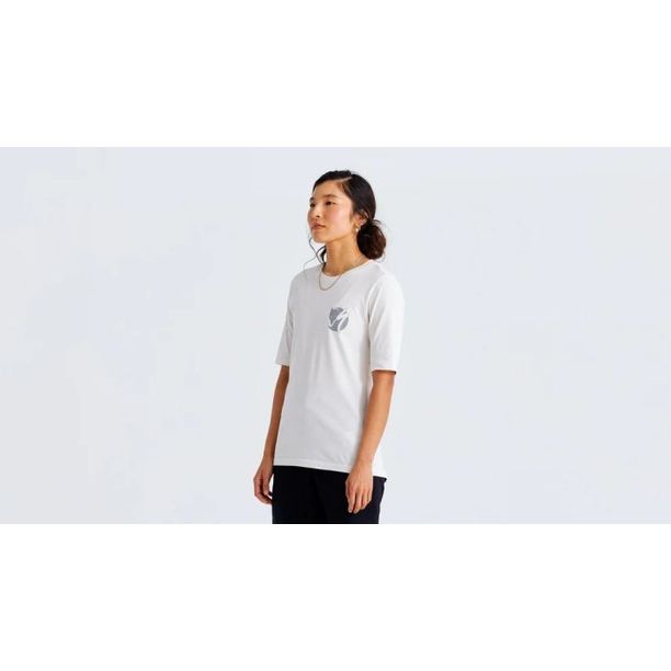 Tricou Ciclism Specialized/FJALLRAVEN Women's Cotton Pocket (S/S) - Eggshel