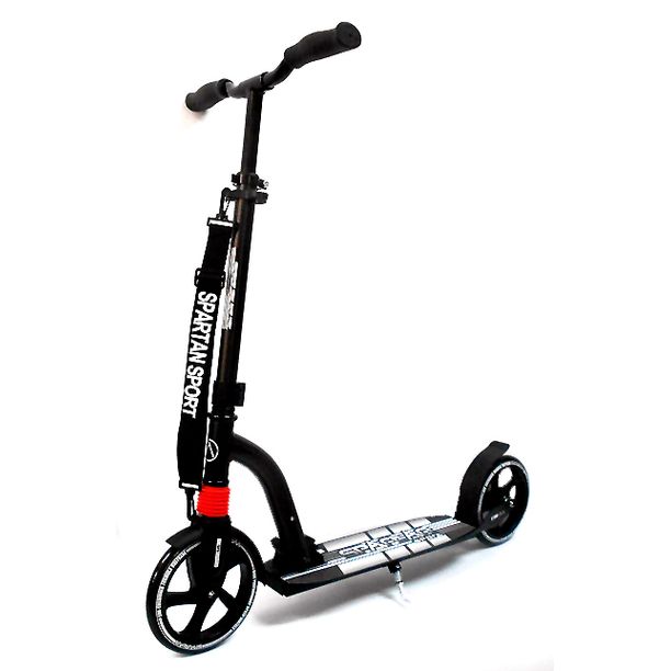 Trotineta Spartan Double Suspension, 203mm, negru-alb-rosu