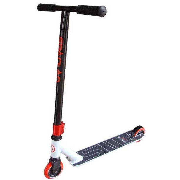 Trotineta Spartan Stunt Scooter Alu, alb-rosu