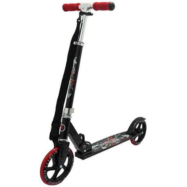 Trotineta Spartan 200, pliabila, negru-rosu