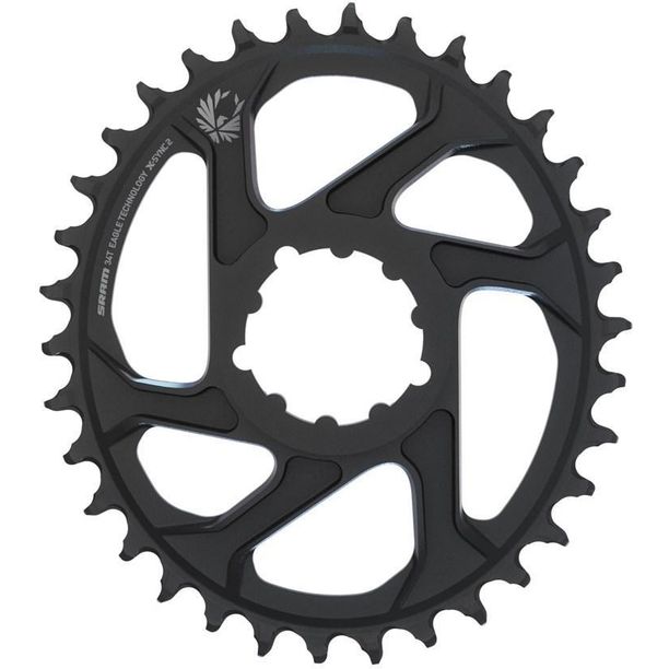 Foaie angrenaj X-SYNC 2 Oval 34T Direct Mount 6mm Offset Eagle negru