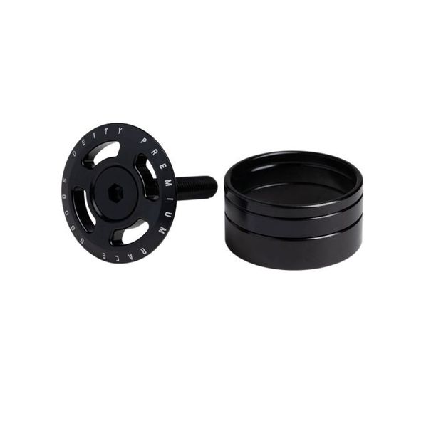 Floare Furca cu Capac DEITY Crosshair cu distantiere negru