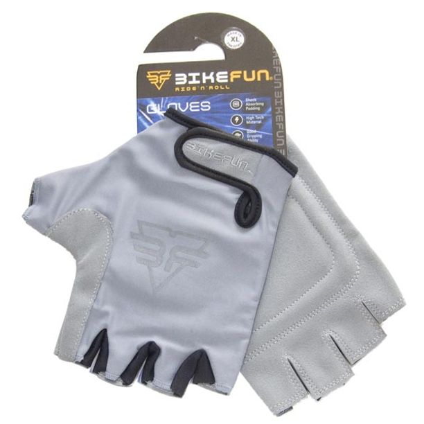 Manusi Bicicleta Scurte BikeFun Basic, Gri