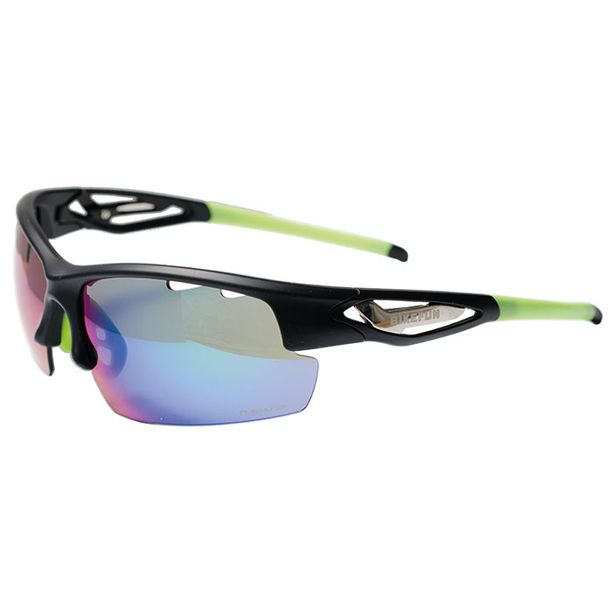 Ochelari Ciclism Bikefun Fly + 2 perechi lentile extra, negru-verde