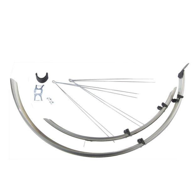Aparatori Noroi Bikefun MTB alu-plastic negru-argintiu-negru
