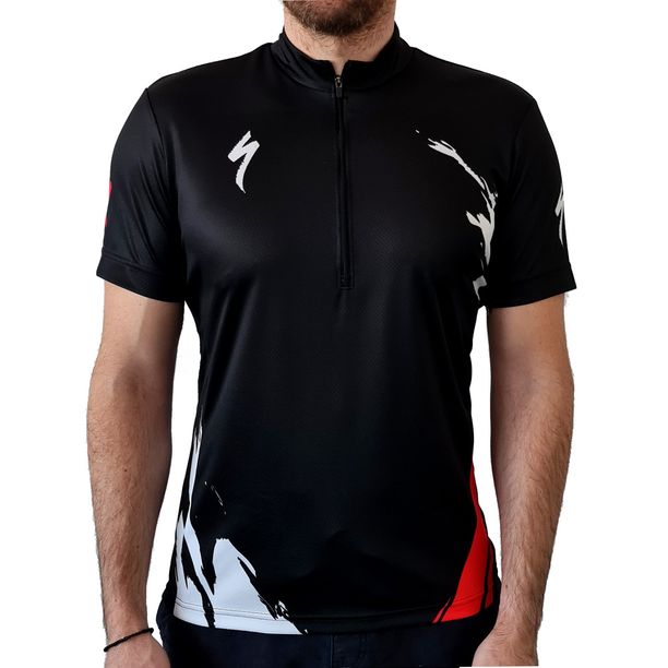 Tricou Ciclism Tehnic Specialized Men's Ride 1/4 Zip SS, Trail of Flames
