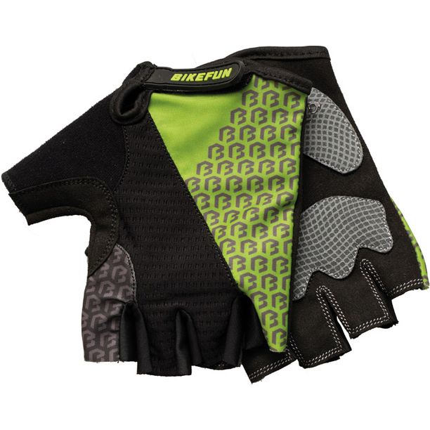 Manusi Bicicleta Scurte BikeFun Duke, verde-negru