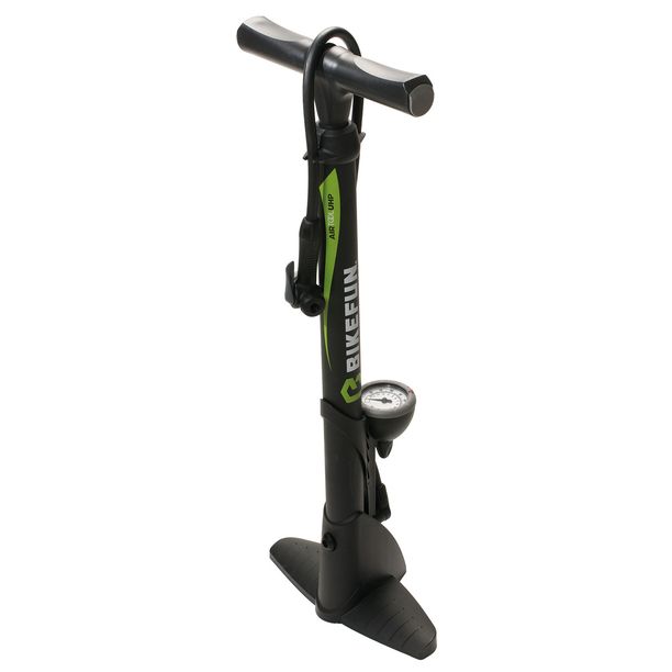 Pompa Bicicleta Podea Bikefun Air Force, GF-43P, negru-verde