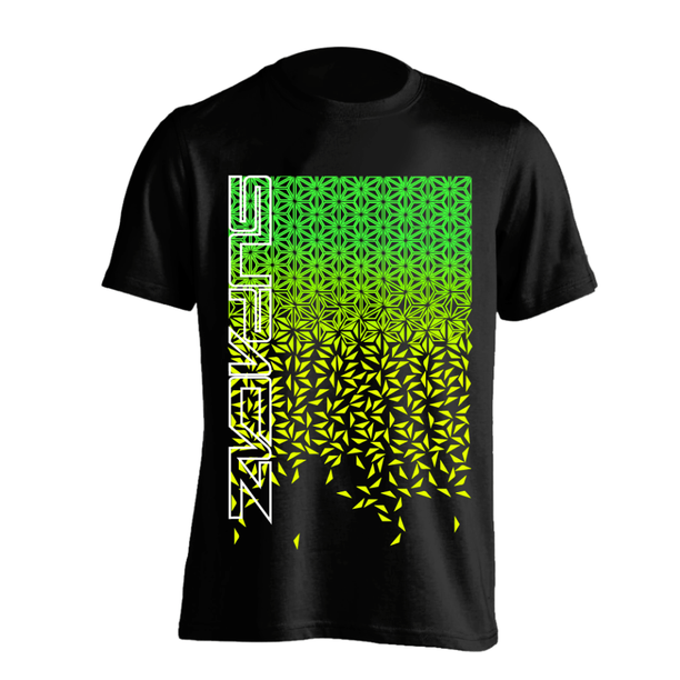 Tricou SUPACAZ Star Fade Verde-Galben