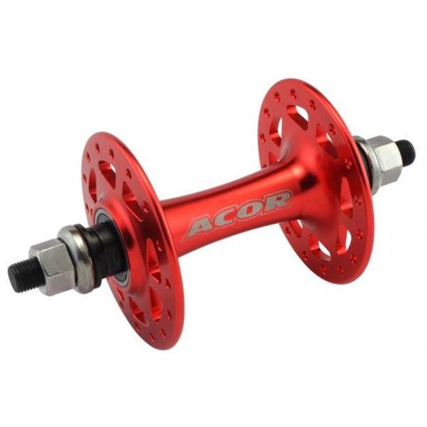 Butuc Bicicleta Fata ACOR, aluminiu, 36 gauri, rosu