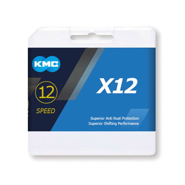 Lant Bicicleta KMC X12 argintiu 1/2x11/128 126L