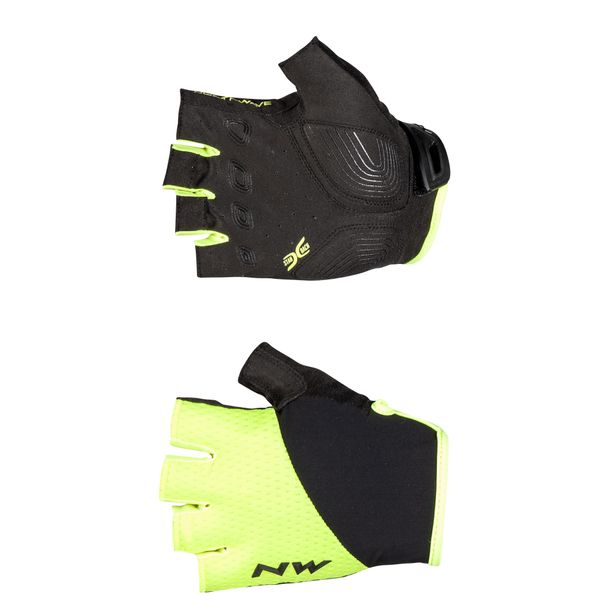 Manusi Bicicleta Scurte Northwave Fast, fluo negru