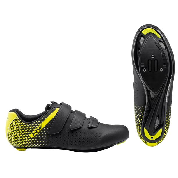 Pantofi Ciclism Northwave Road Core 2, negru-galben