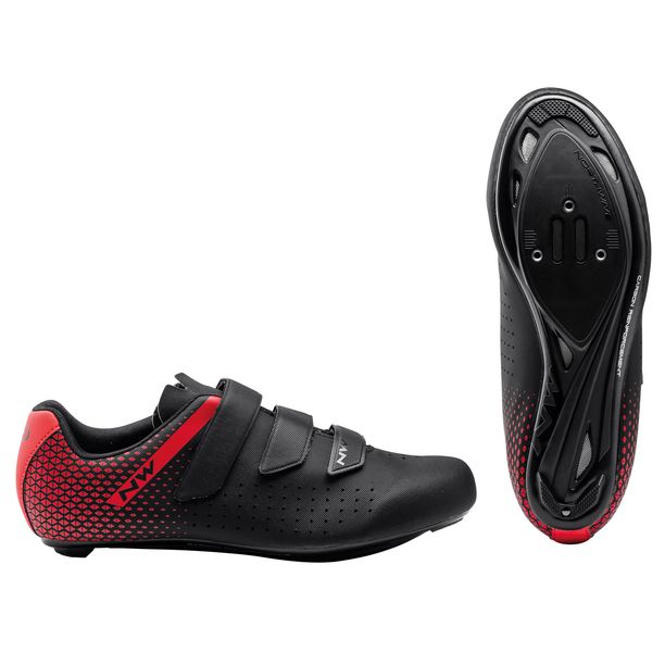Pantofi Ciclism Northwave Road Core 2, negru-rosu