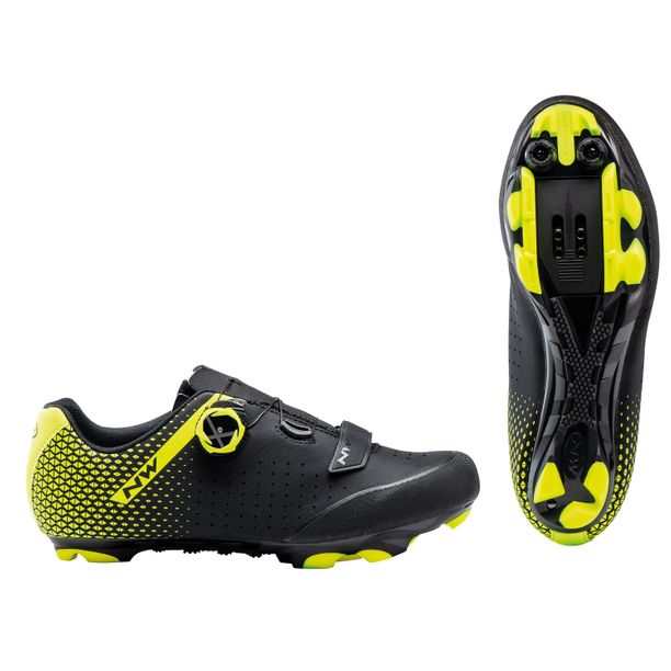 Pantofi Ciclism Northwave MTB Origin Plus 2, negru-fluo-galben