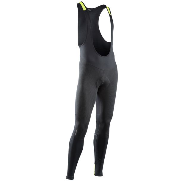 Pantaloni Ciclism Lungi Northwave Fast Polar MS, negru-galben