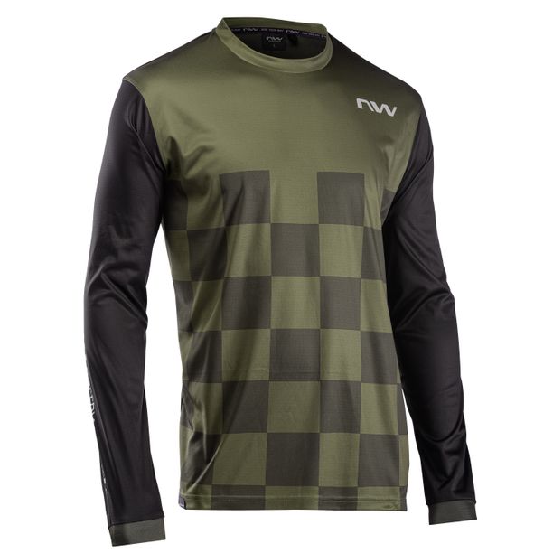 Bluza Ciclism Northwave Sharp, verde-gri