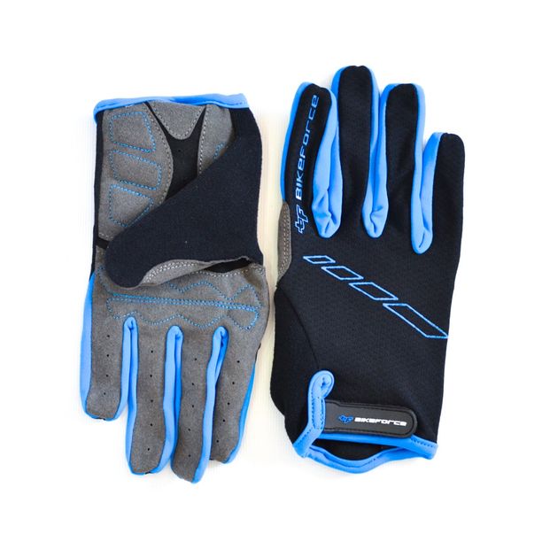 Manusi Bicicleta Lungi Bikeforce Enduro, albastru-negru