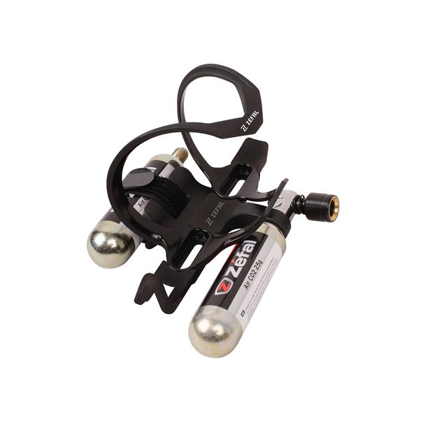 Suport Bidon Bicicleta Pulse Z2i cu kit Co2 si pompa EZ Big Shot (negru) &amp; 2 x 25g
