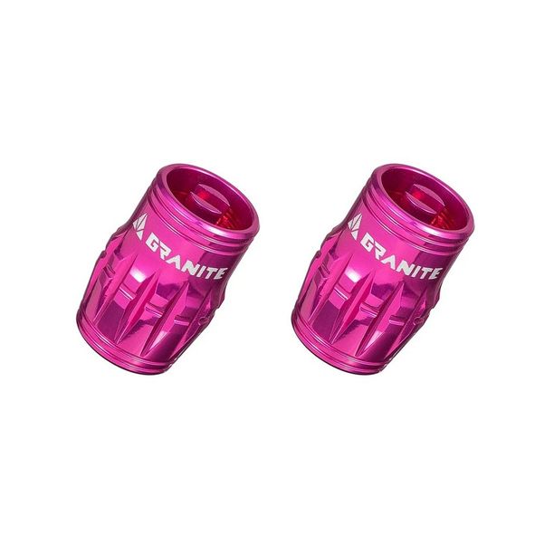 Set Capac Valva-Ventil (2 buc) Granite Design Juicy Nipples (GVC24-09) alu CNC pt valva AV (schrader) functii suplimentare - extragere ventil-dezumflare roz, AM