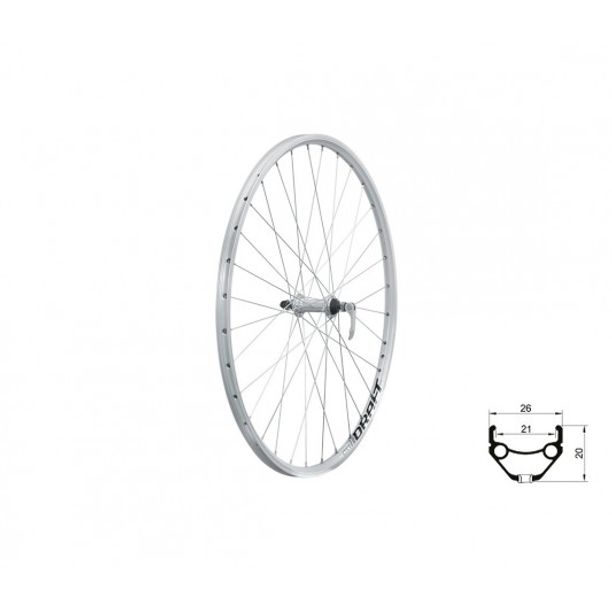 Roata Bicicleta Fata KLS Draft V-Brake F 28/29 Argintiu