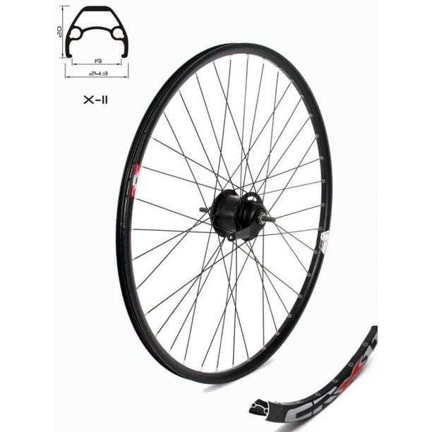 Roata Bicicleta Crosser X11 36H, 28, Spate, 7 viteze in butuc SHIMANO ASGC30017CALR