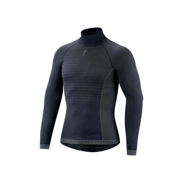 Bluza Specialized Seamless LS Layer with Roll Neck Gri-Negru