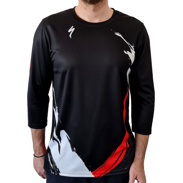 Tricou Ciclism Tehnic Specialized Men's All Mountain 3/4, Trail of Flames