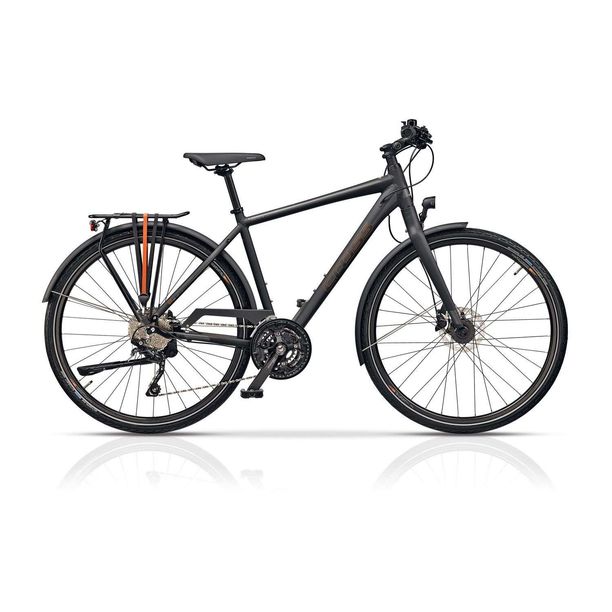 City Bike Cross Quest Man Trekking 28" gri-portocaliu
