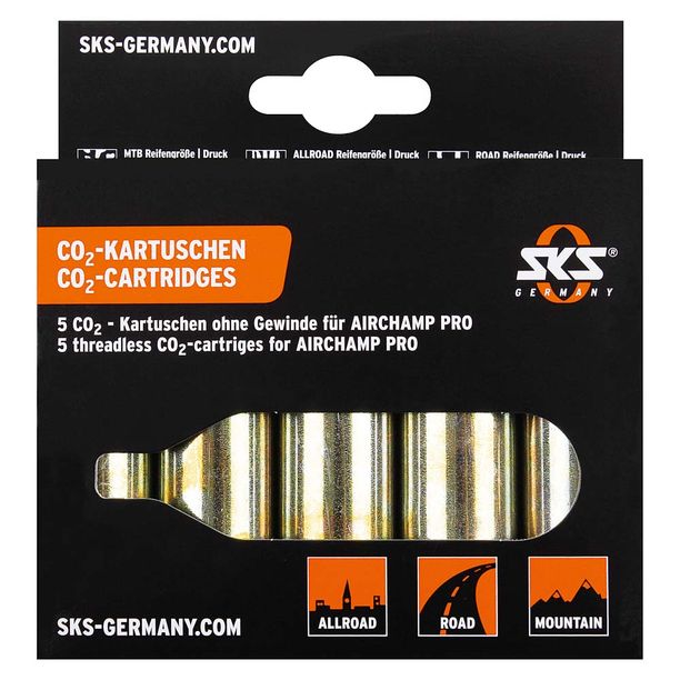 Cartus CO2 SKS 16g pentru Airchamp (5 buc) - fara filet