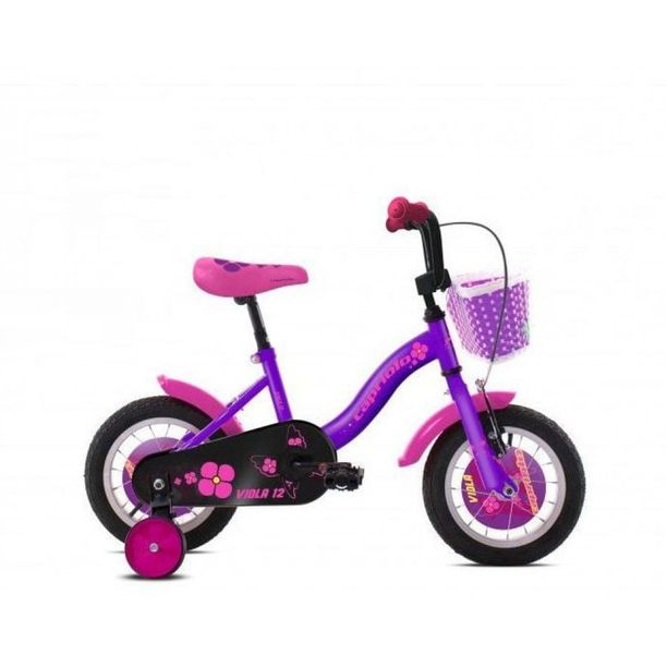 Bicicleta Copii cu Roti Ajutatoare Capriolo Viola 12 Violet